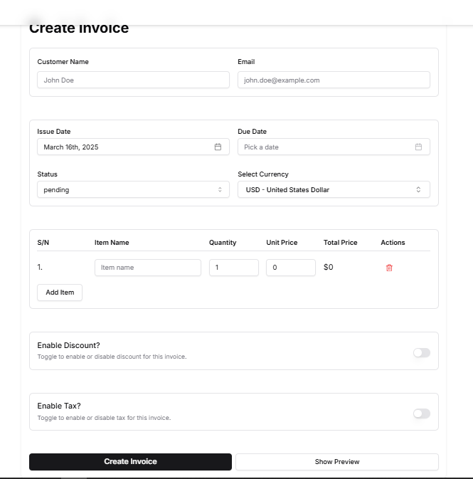 Invoice Management App screenshot 3