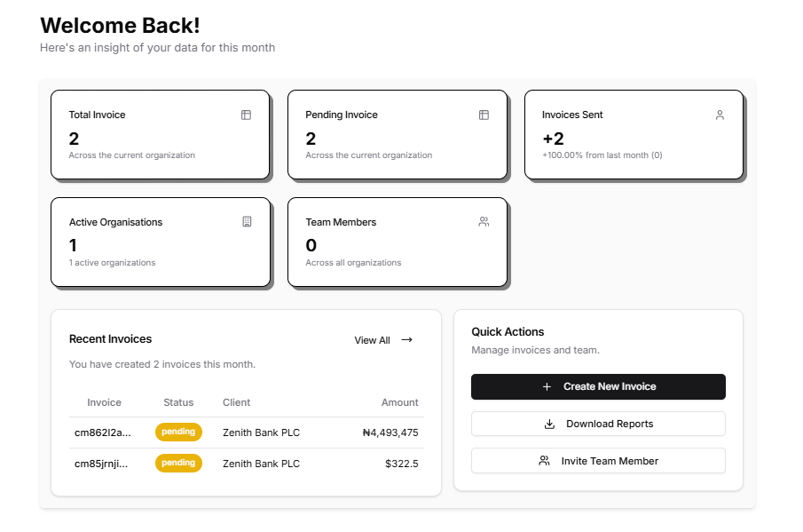 Invoice Management App screenshot 1
